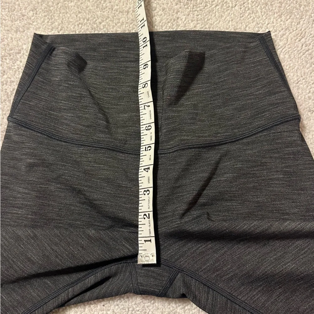 Lululemon Wunder Under Hi-Rise 7/8 Tight Heathered Black Gray Leggings Luxtreme